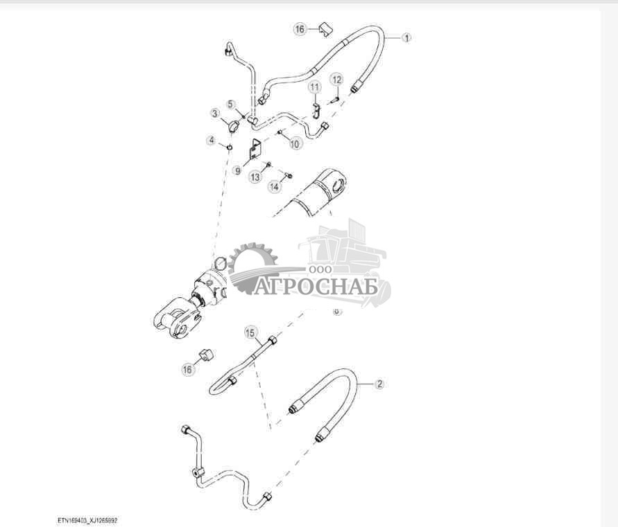 Two Function Hydraulic Lines, High Lift Z-Bar (1 of 3) 
